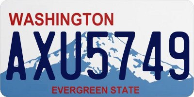 WA license plate AXU5749