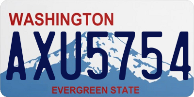 WA license plate AXU5754