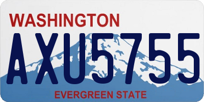 WA license plate AXU5755