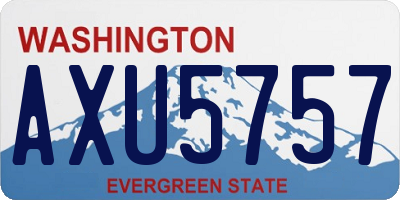 WA license plate AXU5757