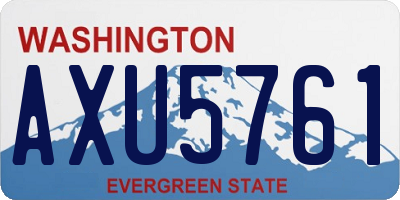 WA license plate AXU5761