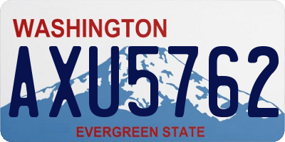 WA license plate AXU5762