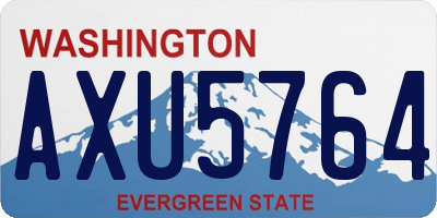 WA license plate AXU5764
