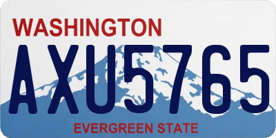 WA license plate AXU5765