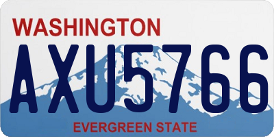 WA license plate AXU5766