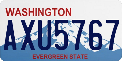 WA license plate AXU5767