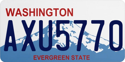 WA license plate AXU5770
