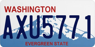 WA license plate AXU5771