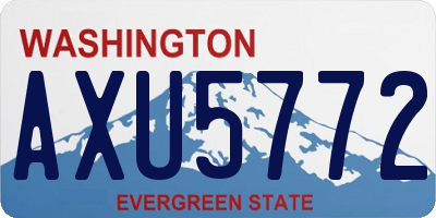 WA license plate AXU5772