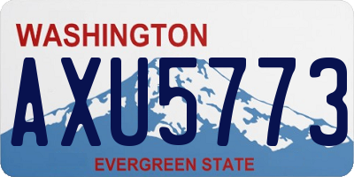 WA license plate AXU5773