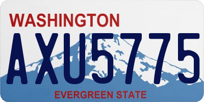 WA license plate AXU5775
