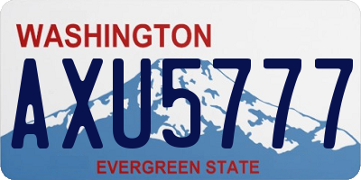 WA license plate AXU5777
