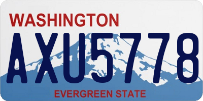 WA license plate AXU5778