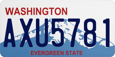 WA license plate AXU5781