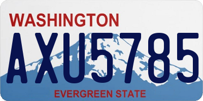 WA license plate AXU5785