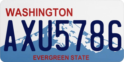 WA license plate AXU5786