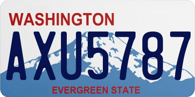 WA license plate AXU5787