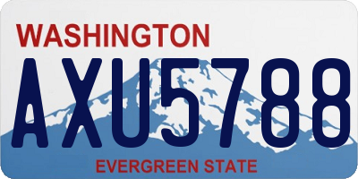 WA license plate AXU5788