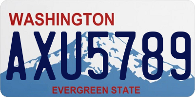 WA license plate AXU5789