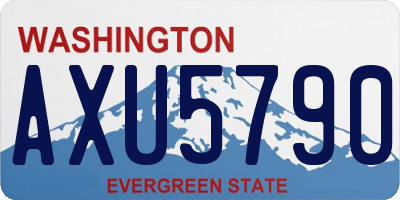 WA license plate AXU5790