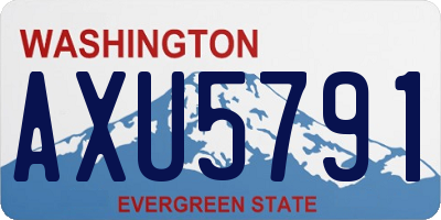 WA license plate AXU5791