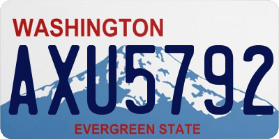WA license plate AXU5792