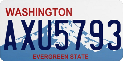WA license plate AXU5793