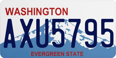 WA license plate AXU5795