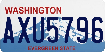 WA license plate AXU5796