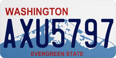 WA license plate AXU5797