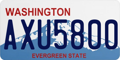 WA license plate AXU5800