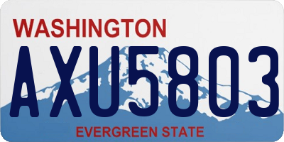 WA license plate AXU5803