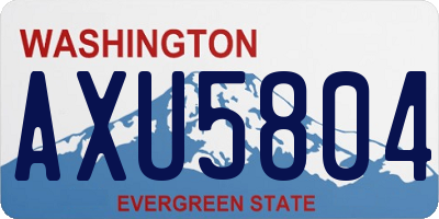 WA license plate AXU5804
