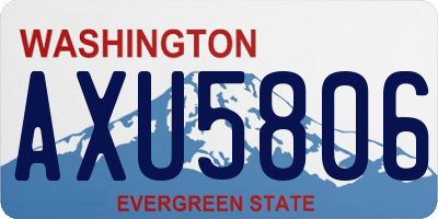 WA license plate AXU5806