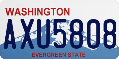 WA license plate AXU5808
