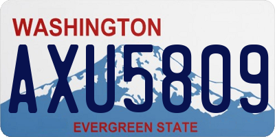 WA license plate AXU5809