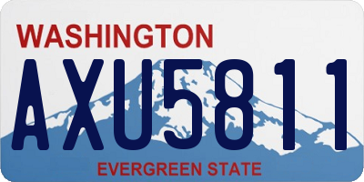 WA license plate AXU5811