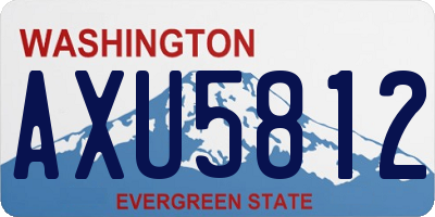 WA license plate AXU5812