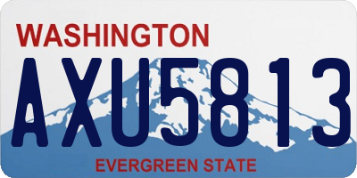 WA license plate AXU5813