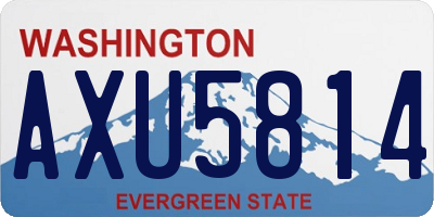 WA license plate AXU5814