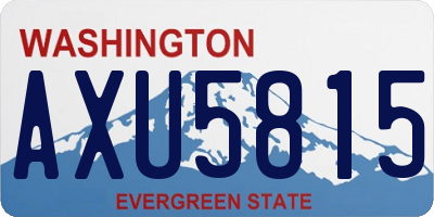 WA license plate AXU5815