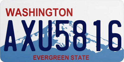 WA license plate AXU5816