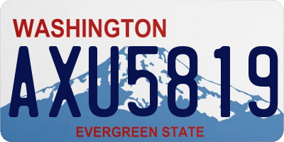 WA license plate AXU5819