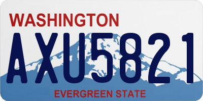 WA license plate AXU5821