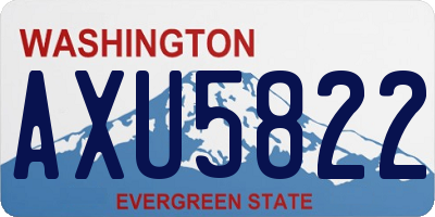 WA license plate AXU5822