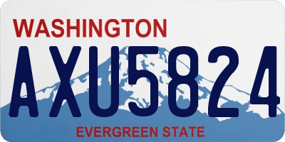 WA license plate AXU5824