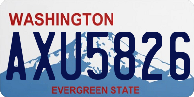 WA license plate AXU5826
