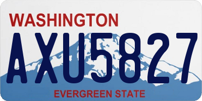 WA license plate AXU5827