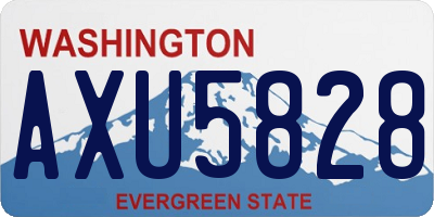 WA license plate AXU5828