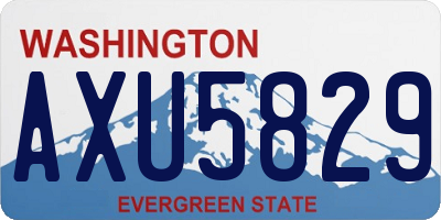 WA license plate AXU5829